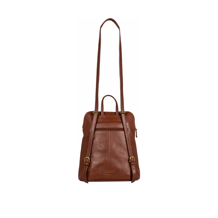 Human 01 Tan Leather Backpack