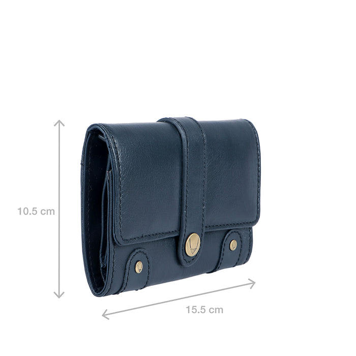 Intercato 10  Blue Leather Trifold Wallet