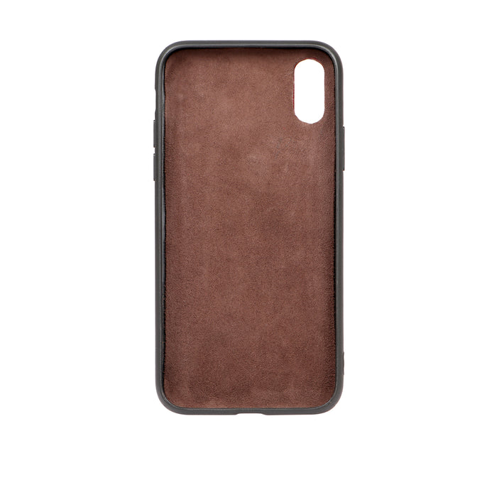 Iphone X Black Leather Mobile Case