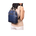 Jazz 01 Blue Leather Backpack