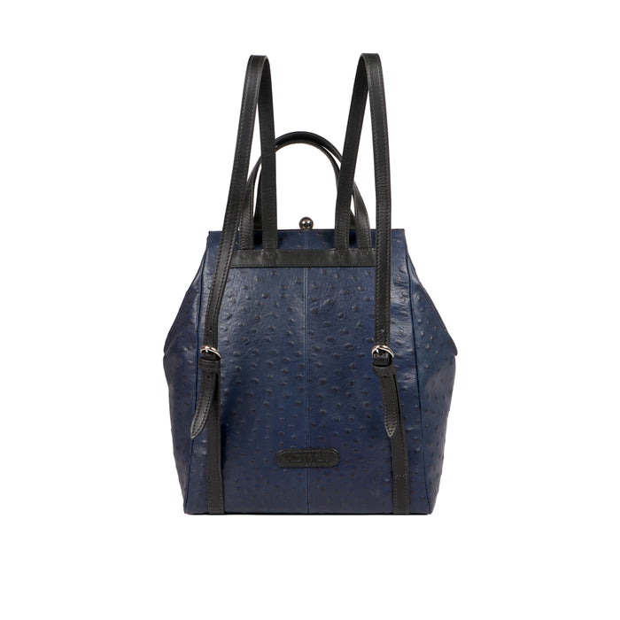 Jazz 01 Blue Leather Backpack