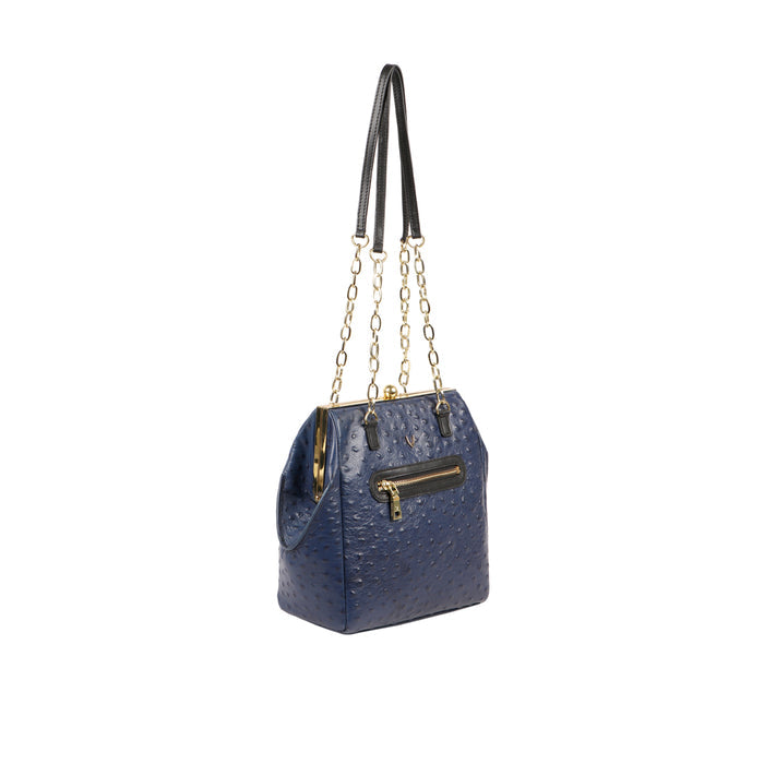 Jazz 02 Blue Leather Shoulder Bag