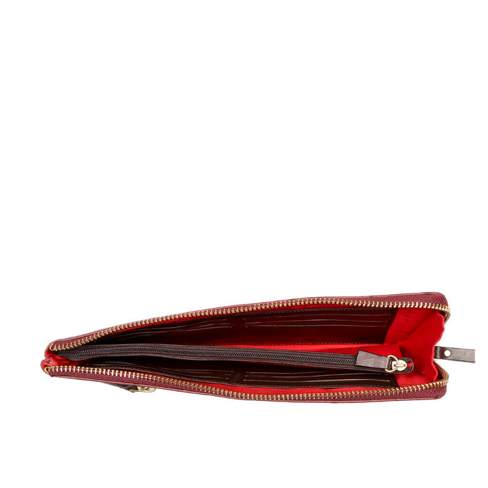 Jazz W1  Marsala Leather Zip Around Wallet