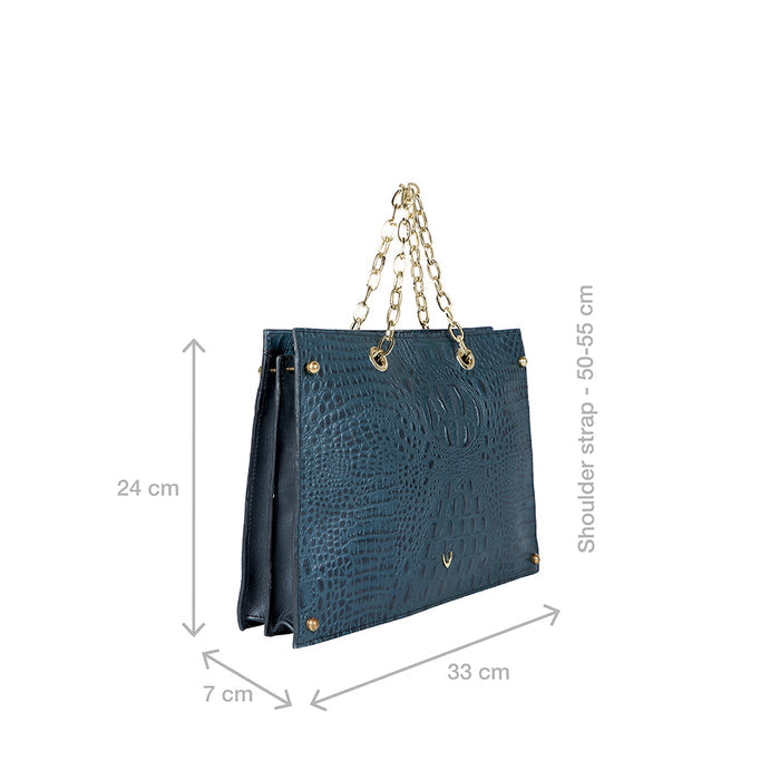 Jitterbug 02 Blue Leather Satchel