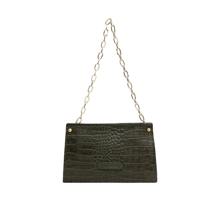 Jitterbug 03 Green Leather Shoulder Bag