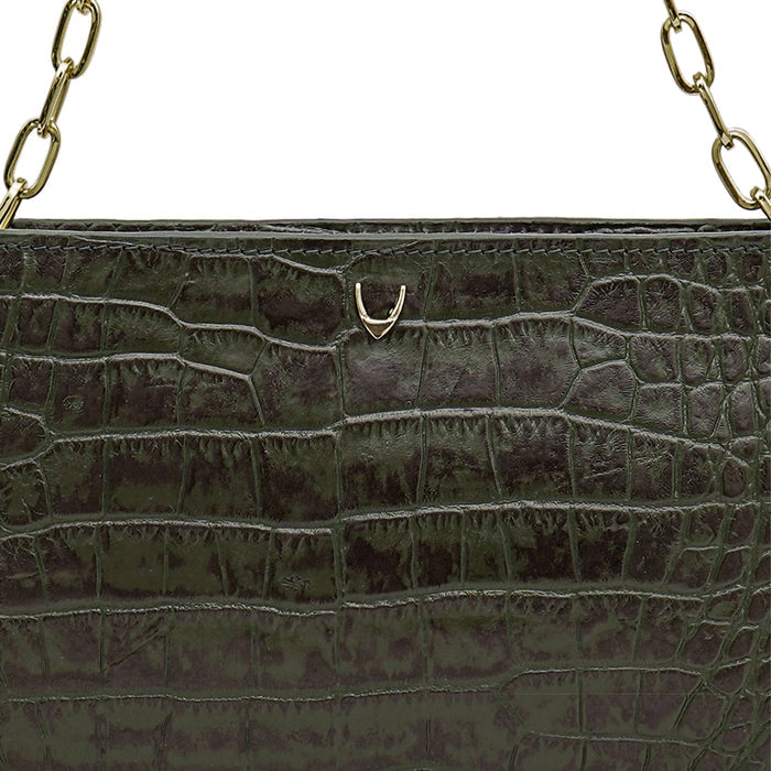 Jitterbug 03 Green Leather Shoulder Bag
