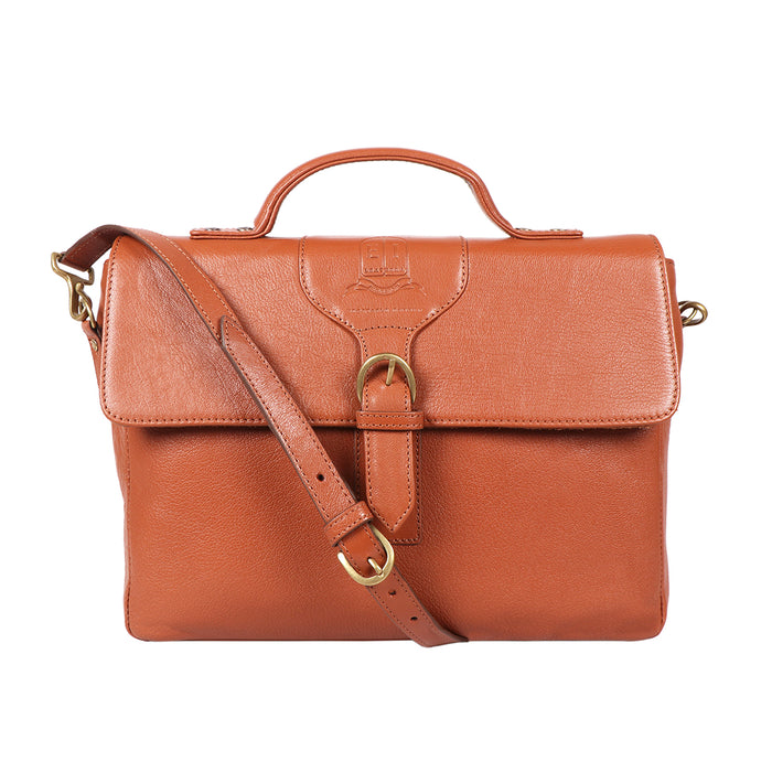 Juniper 01 E.I Tan Leather  Briefcase