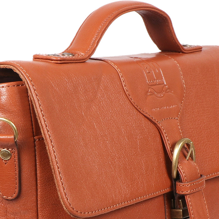 Juniper 01 E.I Tan Leather  Briefcase