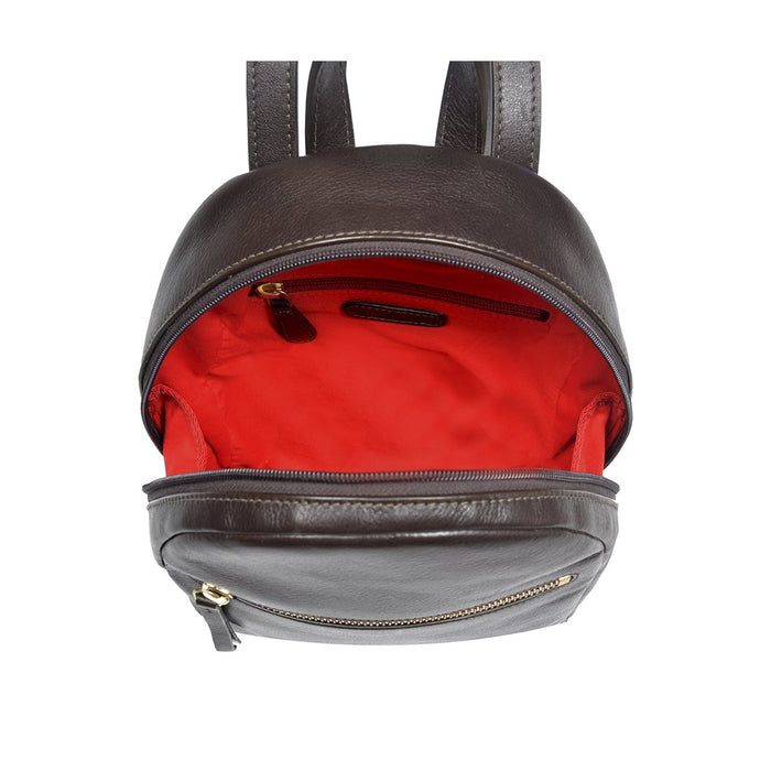 Kiwi Brown Leather Backpack