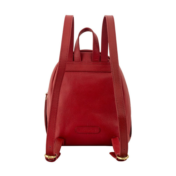 Kiwi Red Leather Backpack