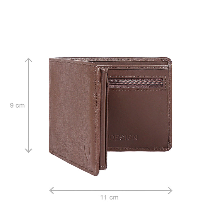 L103 N  Brown Leather Bi-Fold Wallet
