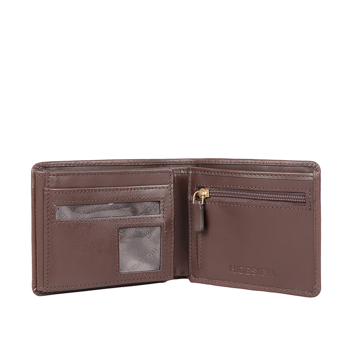 L103 N  Brown Leather Bi-Fold Wallet
