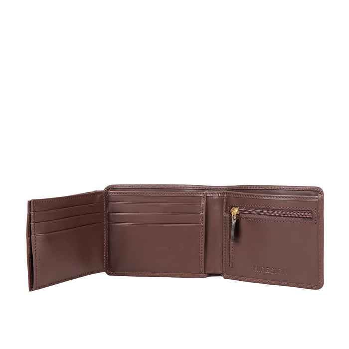 L103 N  Brown Leather Bi-Fold Wallet