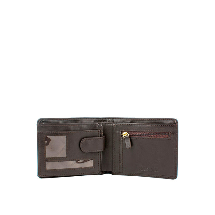 L105 N  Brown Leather Bi-Fold Wallet