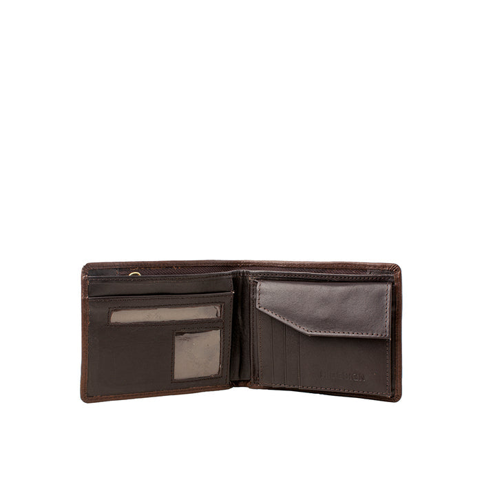 L106 N  Brown Leather Bi-Fold Wallet