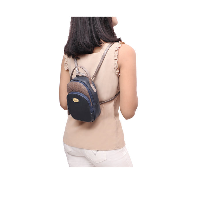 Lilac 01 Sb Blue Leather Backpack