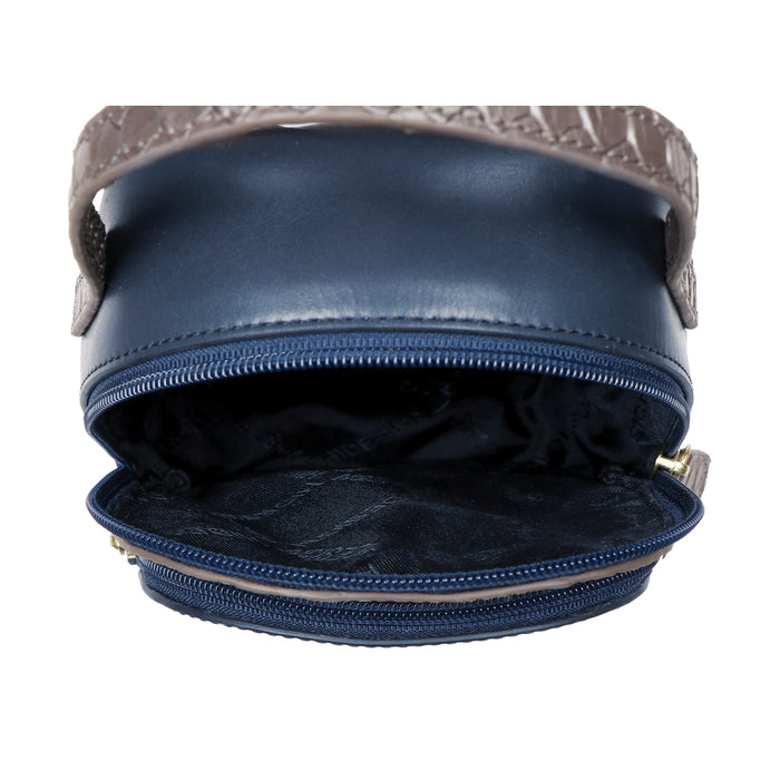 Lilac 01 Sb Blue Leather Backpack