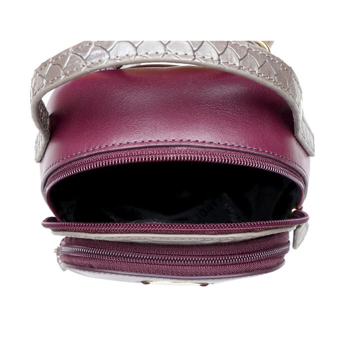 Lilac 01 Sb Purple Leather Backpack