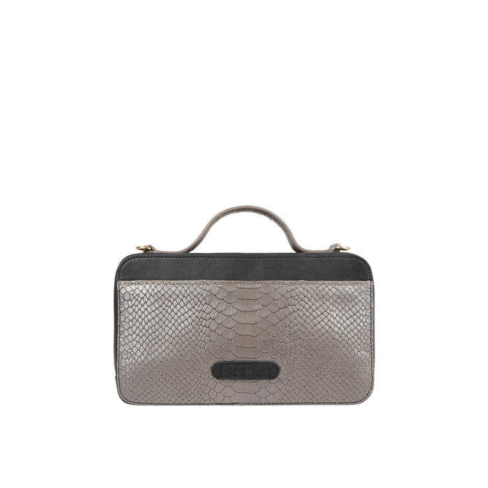 Lilac 02 Sb Black Leather Satchel