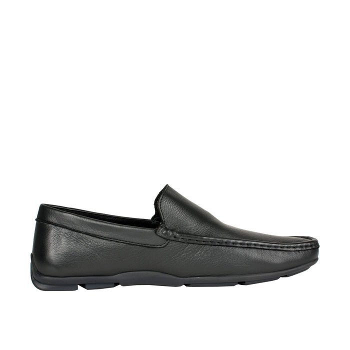Malbec Men's Black Leather Slip On