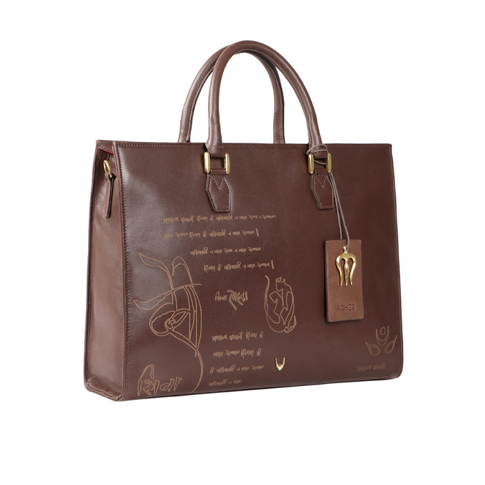 Mantra 02 Brown Leather Laptop Bag