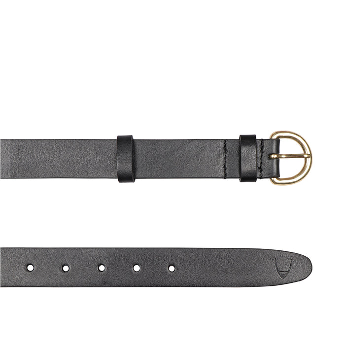 Mariko Women's Black Non Reversible Leather Belt