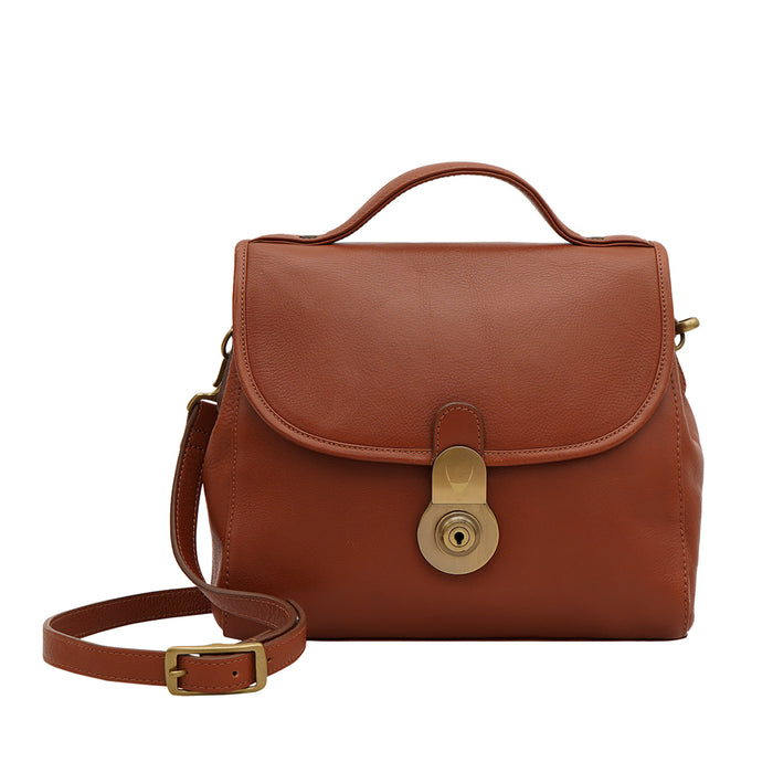 Marina Brown Leather Satchel