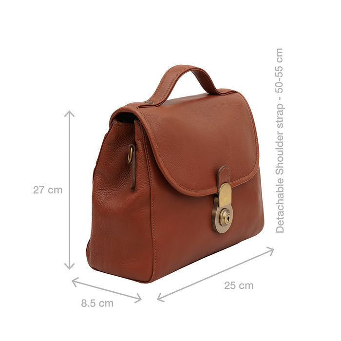 Marina Brown Leather Satchel
