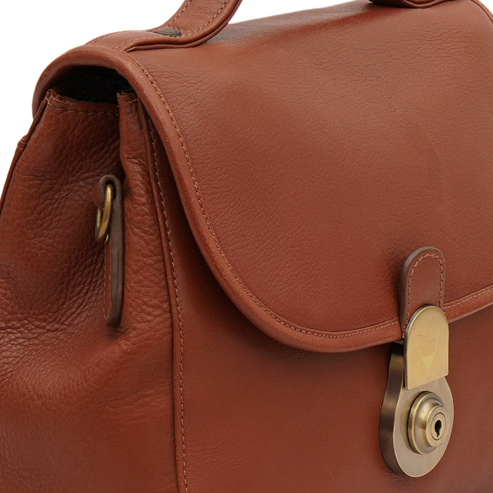 Marina Brown Leather Satchel