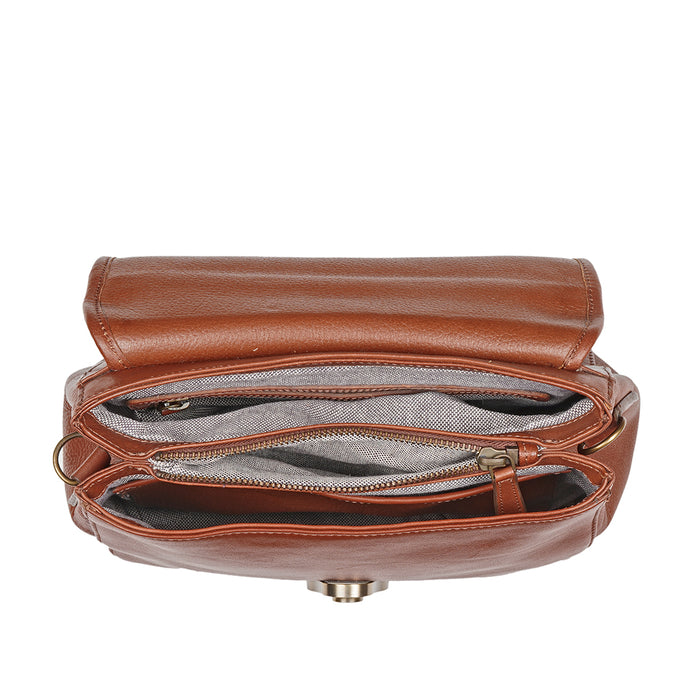 Marina Brown Leather Satchel
