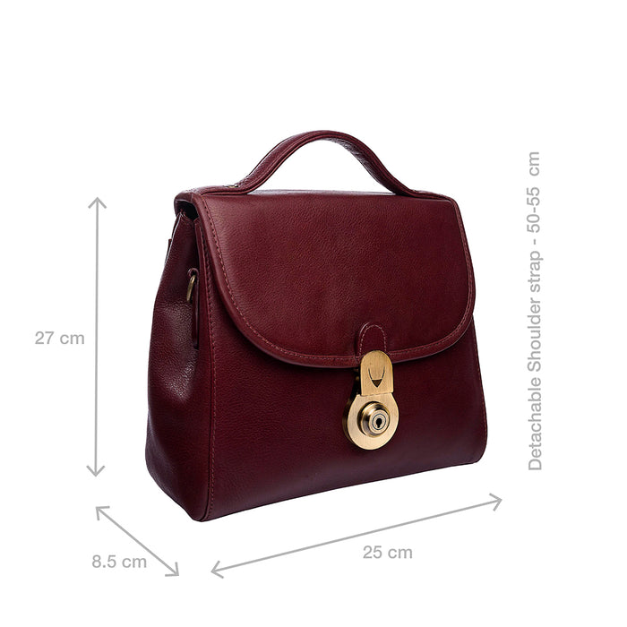 Marina Red Leather Satchel