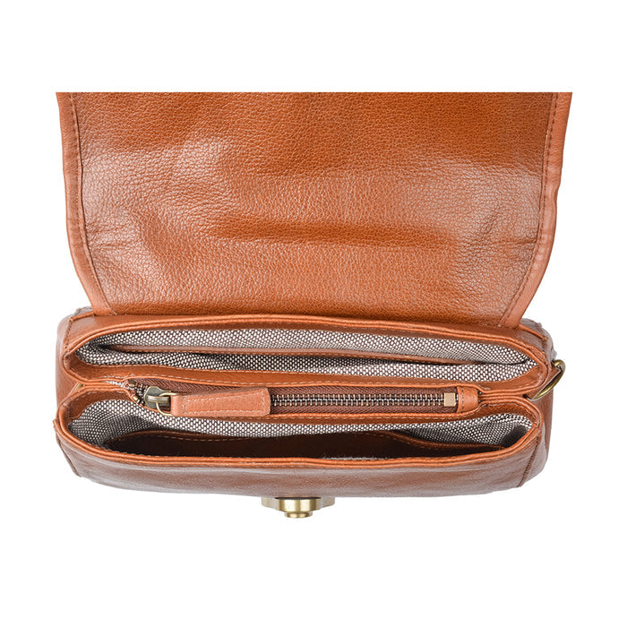 Marina Tan Leather Satchel