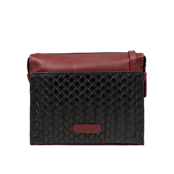 Marty W2 Black Leather Sling Wallet