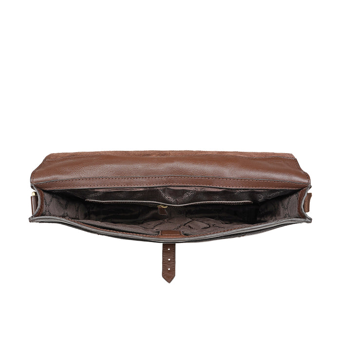Maverick 01 Brown Leather  Briefcase