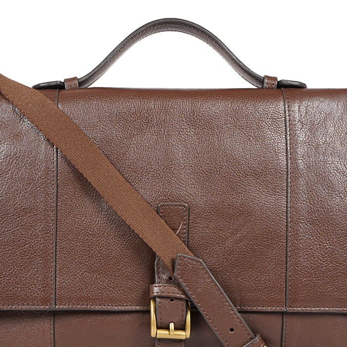 Maverick 01 Brown Leather  Briefcase