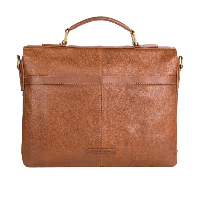 Merlin 03 Tan Leather  Briefcase