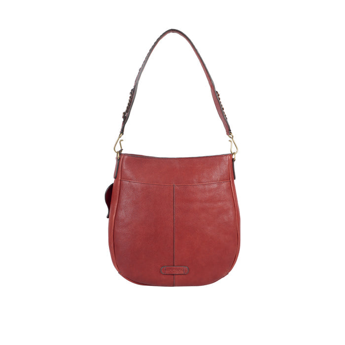 Metal 02 Marsala Leather Shoulder Bag