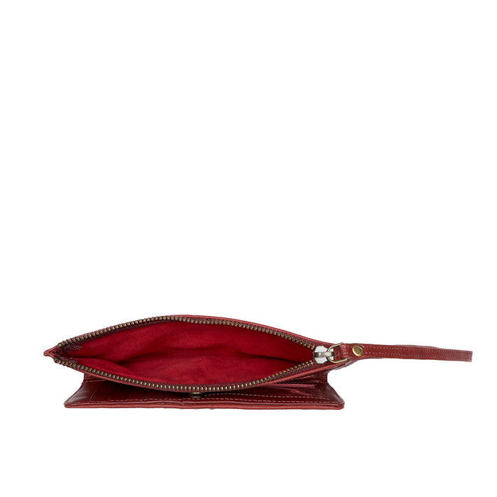Metal W3  Marsala Leather Bi-Fold Wallet