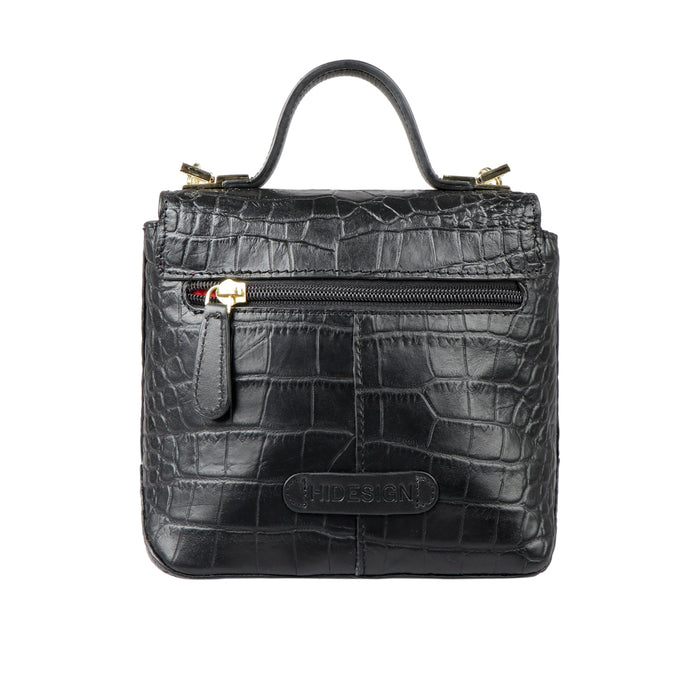 Midnight 01 Black Leather Satchel