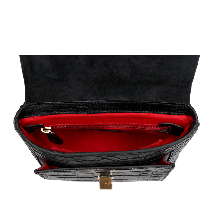 Midnight 01 Black Leather Satchel