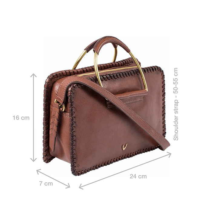 Mimosa 03 Brown Leather Satchel