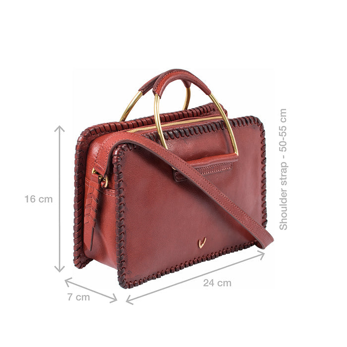 Mimosa 03 Marsala Leather Satchel