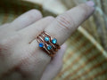 Mini Labradorite Copper Stacking Ring