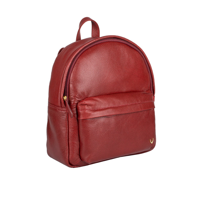 Miranda Red Leather Backpack