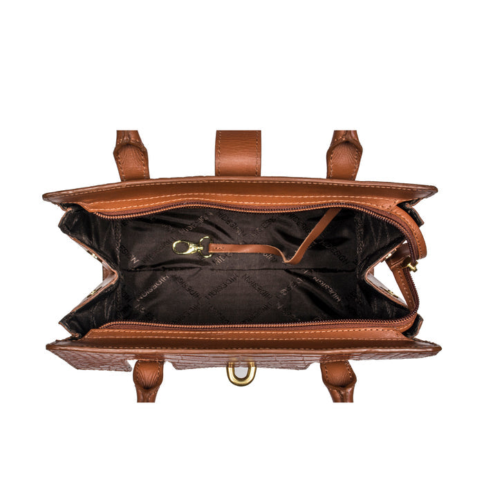 Mocha 01 Tan Leather Shoulder Bag