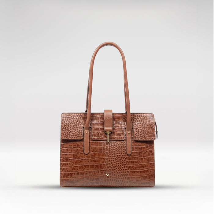 Mocha 02 Tan Leather Tote Bag