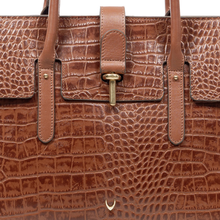 Mocha 02 Tan Leather Tote Bag