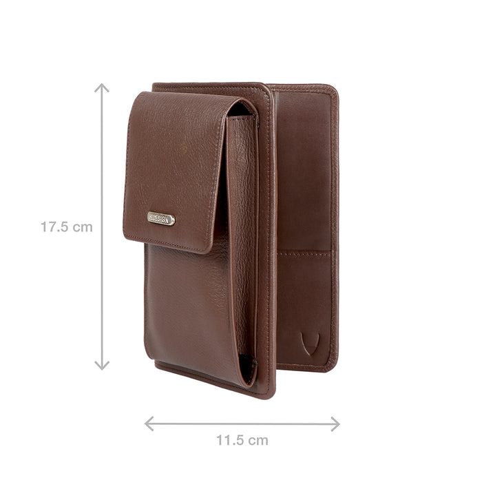 Mondrain Brown Leather Bi-Fold Wallet