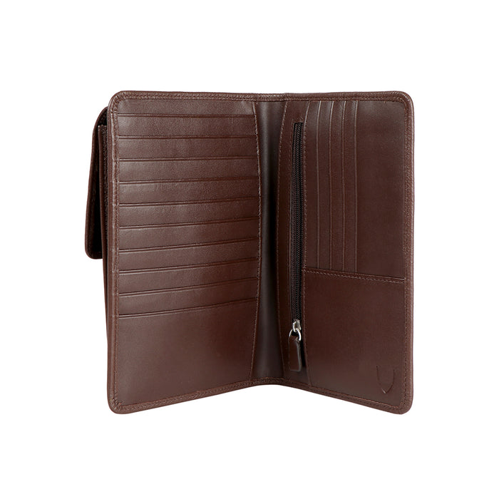 Mondrain Brown Leather Bi-Fold Wallet