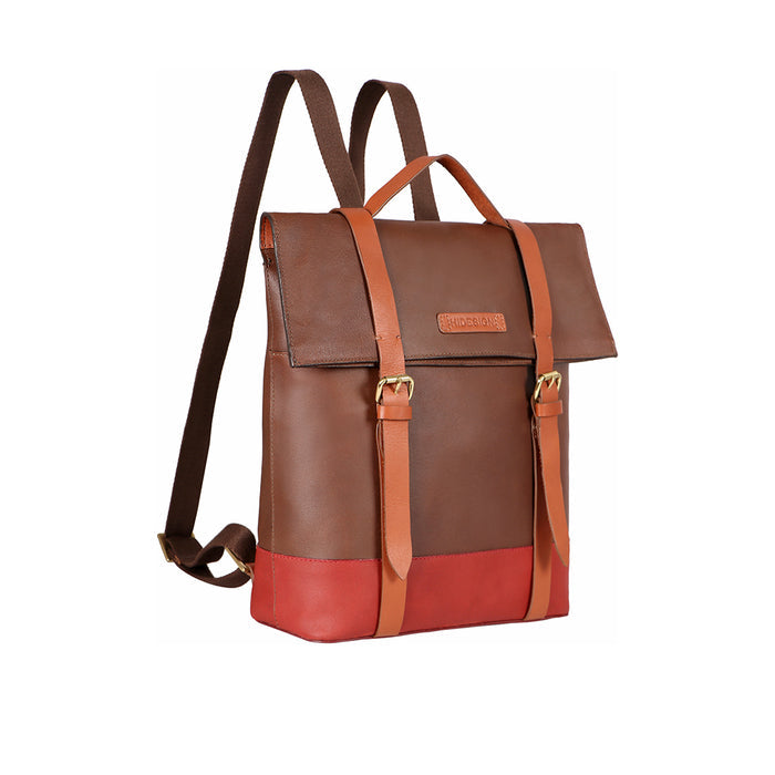 Motor 02 Tan Leather Backpack